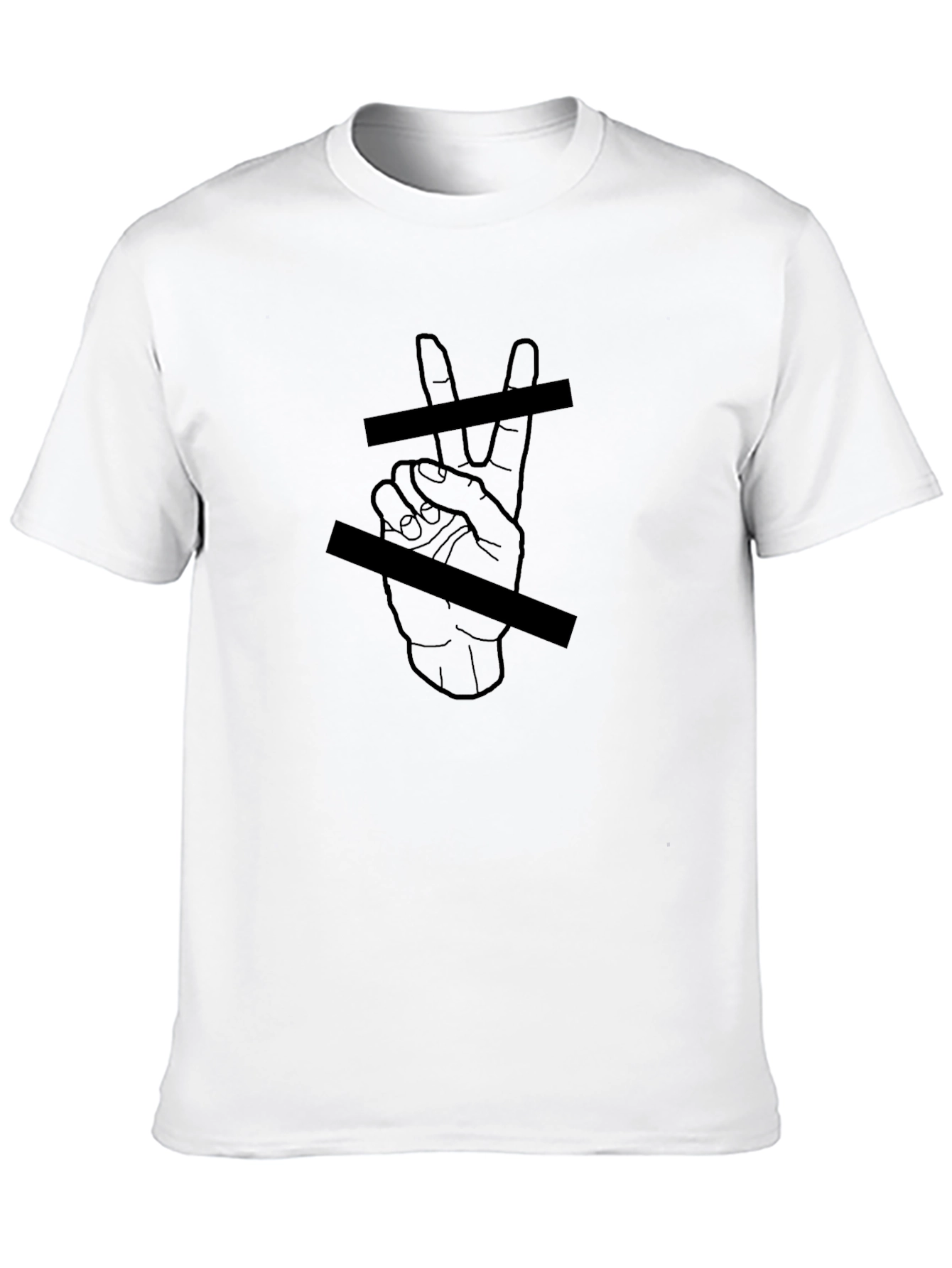 Black Tee with Hand Graphic
