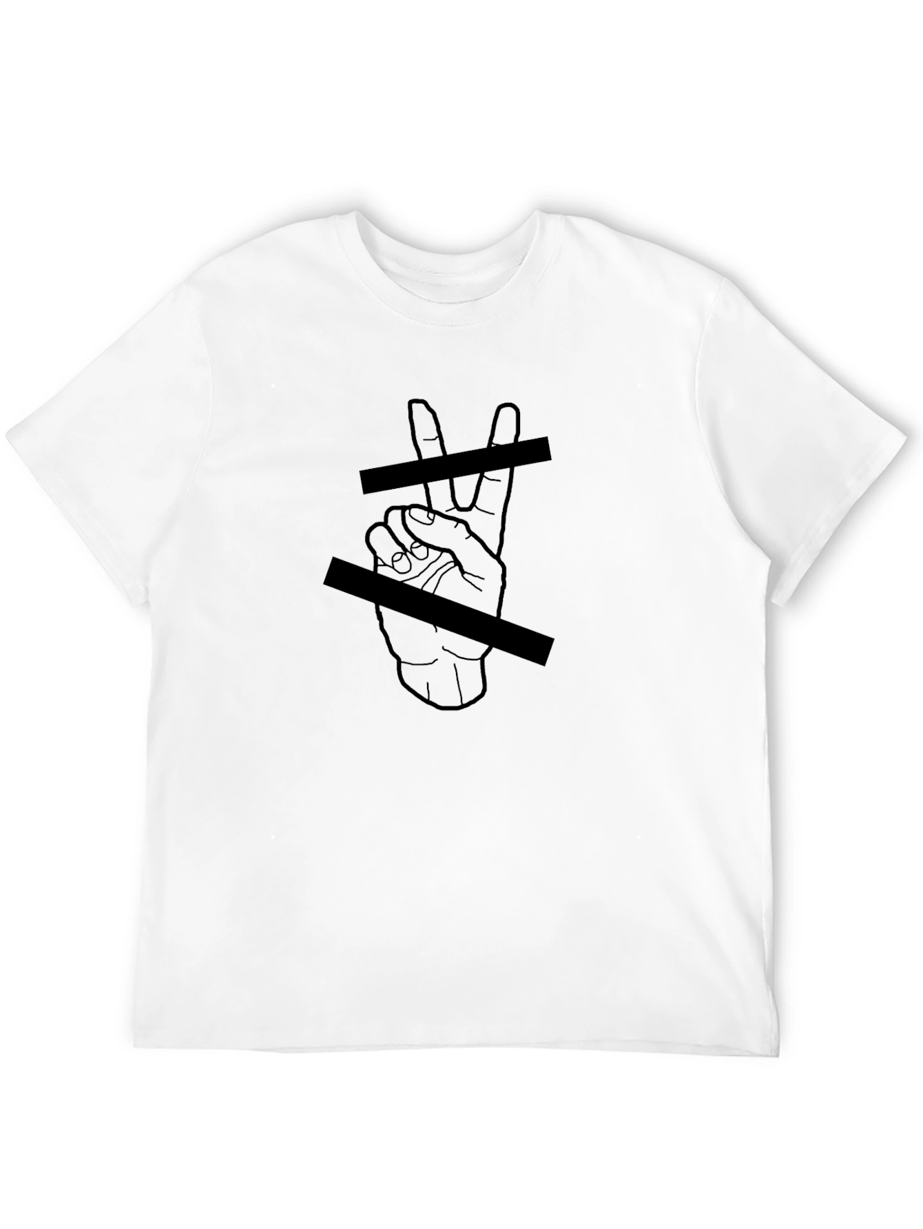 Black Tee with Hand Graphic