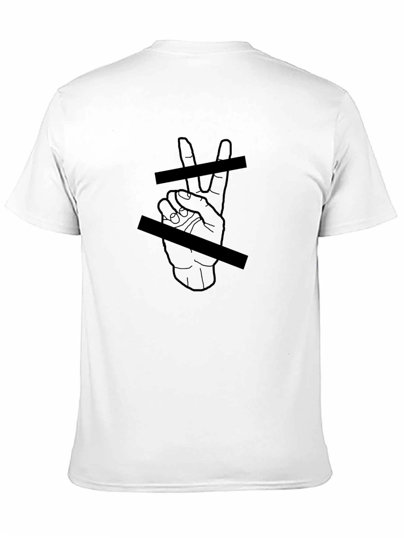 Black Tee with Hand Graphic