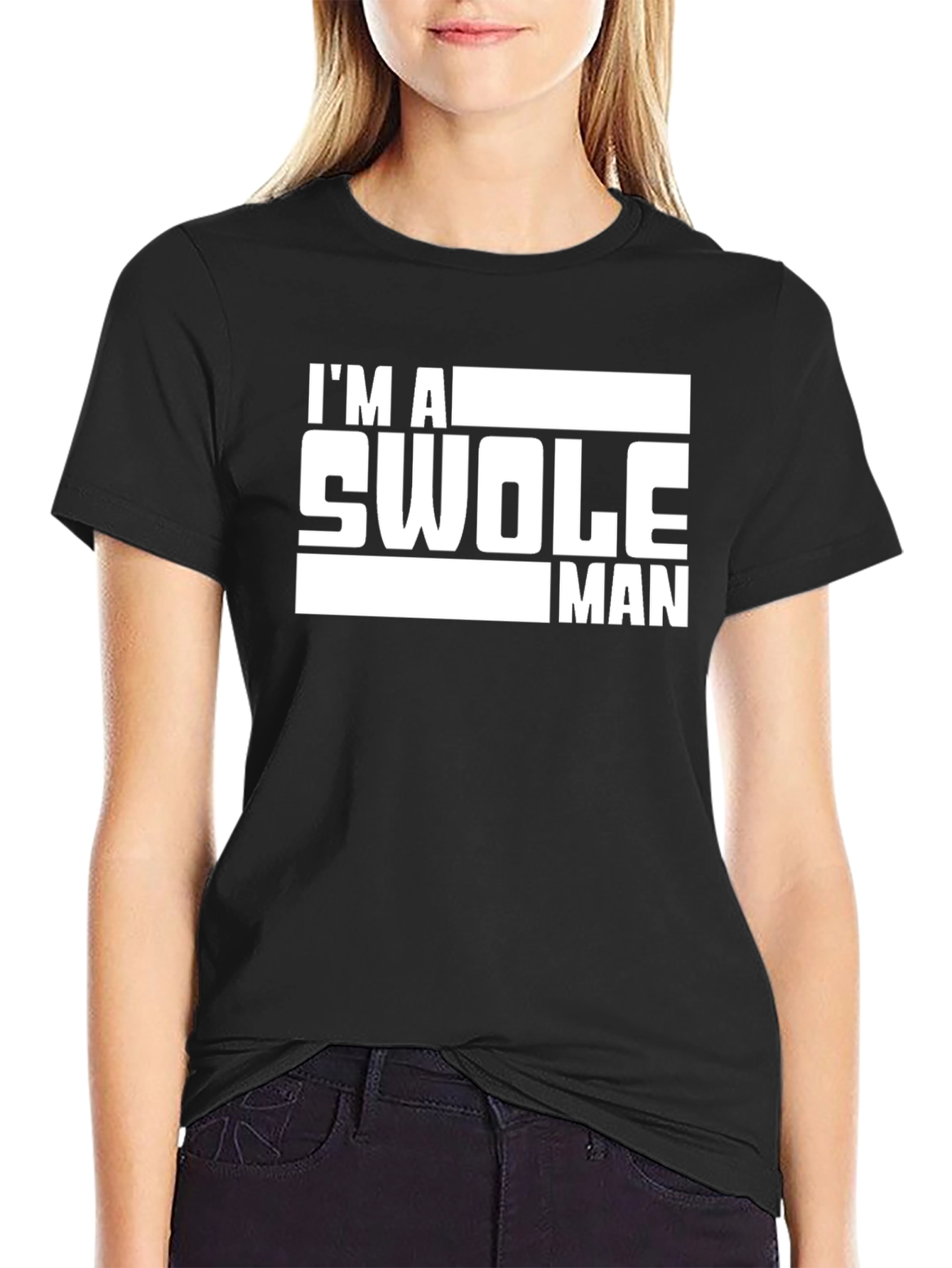 Im A Swole Man Graphic Tee - Black