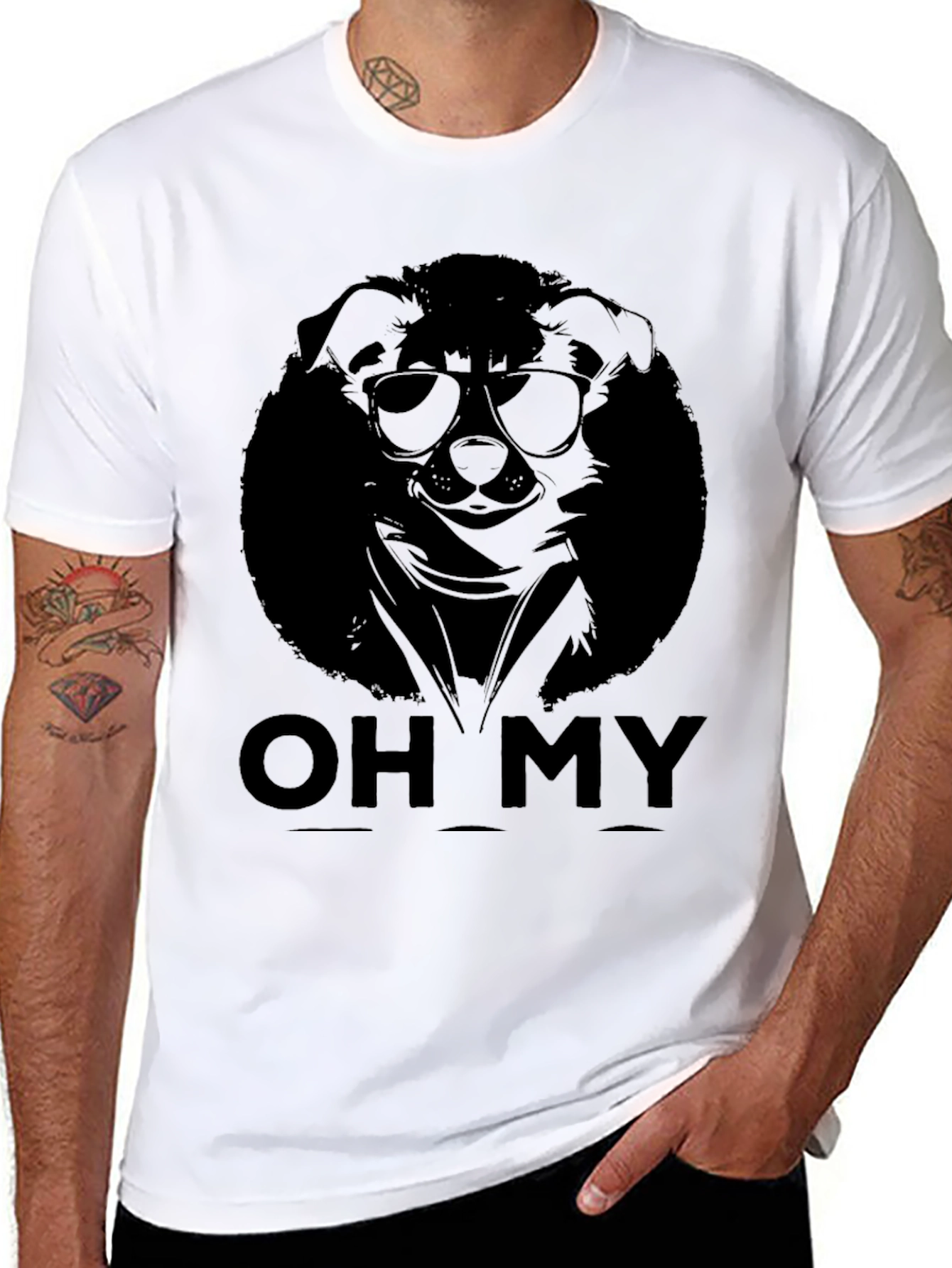 Cool Dog Sunglasses Graphic Tee