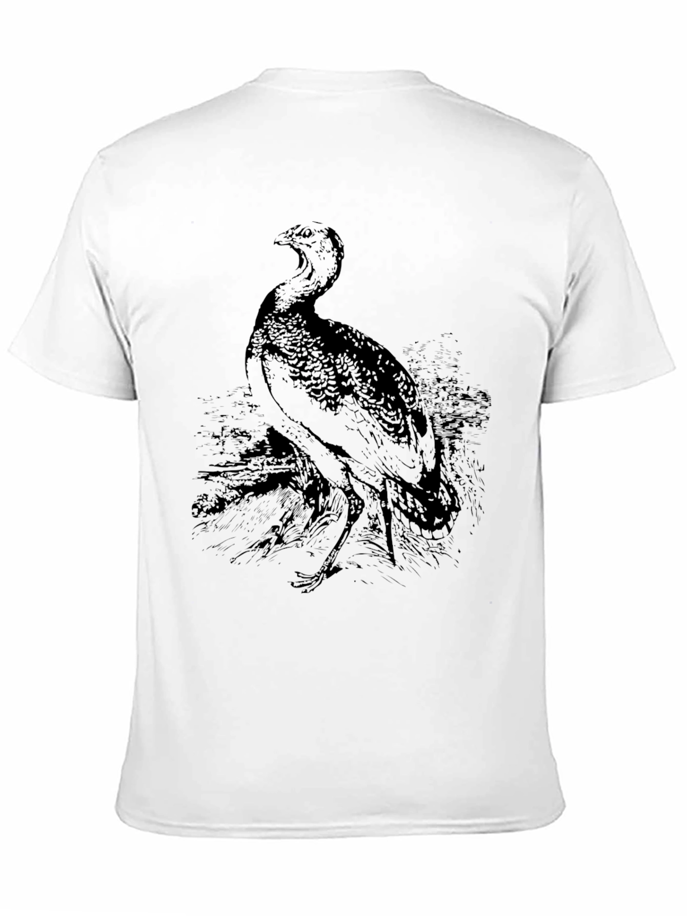 Bird Graphic Print Black T-Shirt