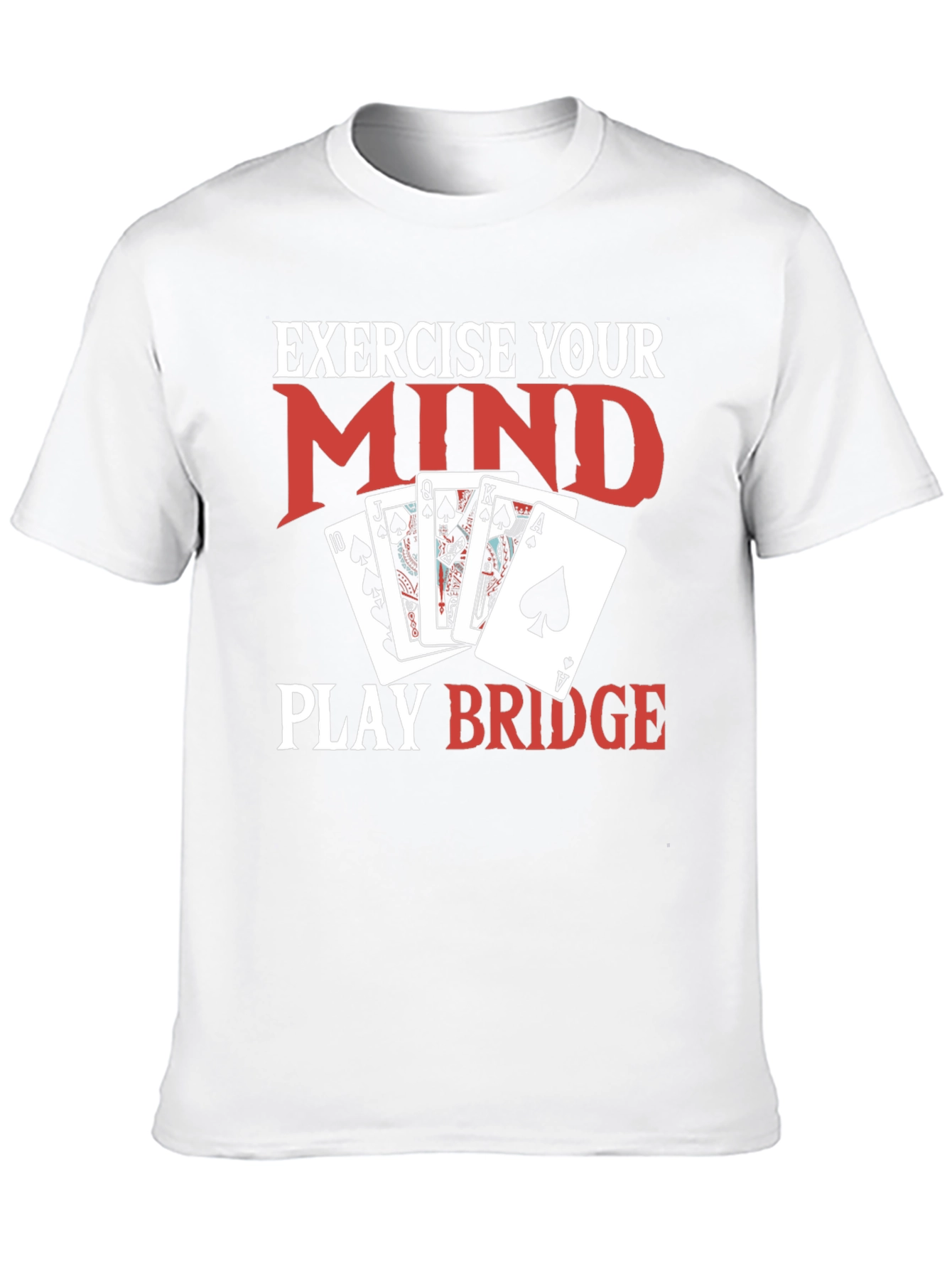 Exercise Your Mind Play Bridge Black T-Shirt
