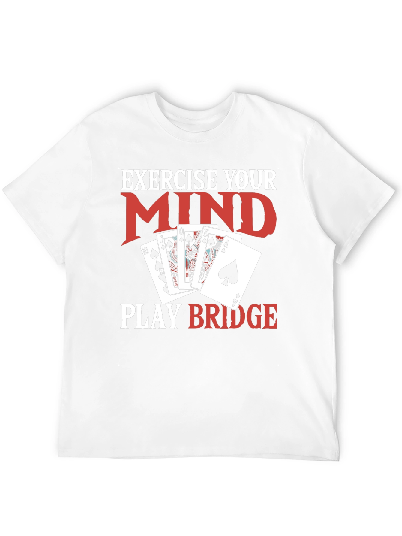 Exercise Your Mind Play Bridge Black T-Shirt