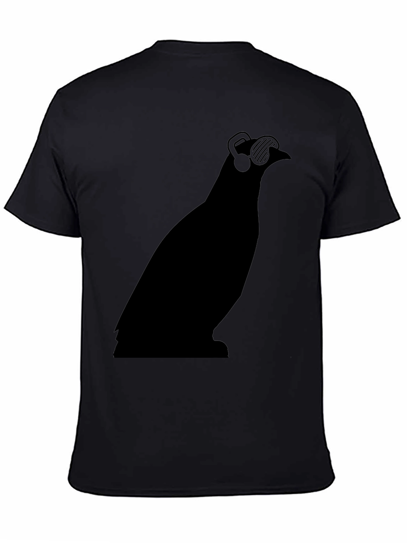 Cool Bird Tee - Music Lovers Black Graphic T-Shirt