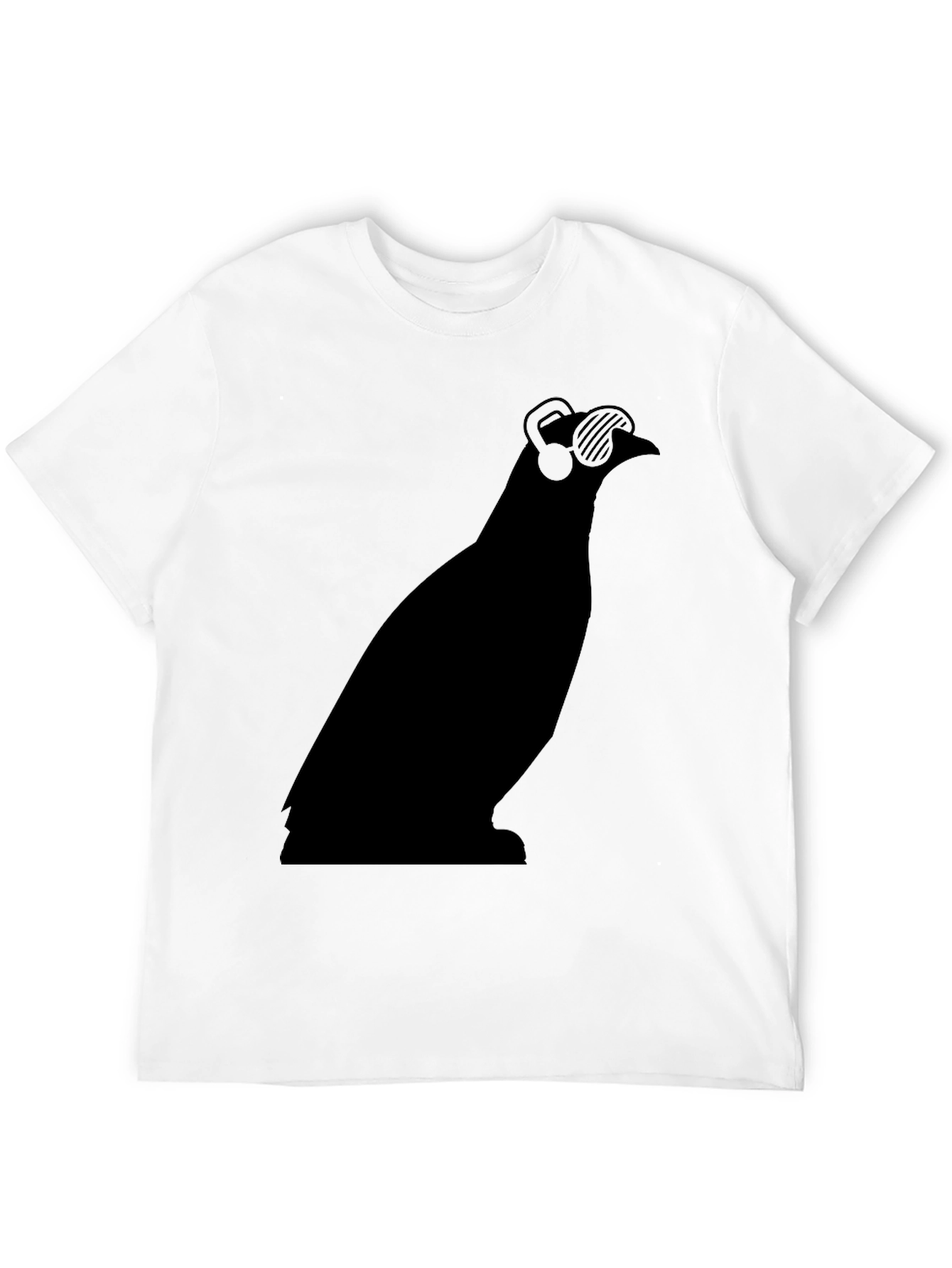 Cool Bird Tee - Music Lovers Black Graphic T-Shirt