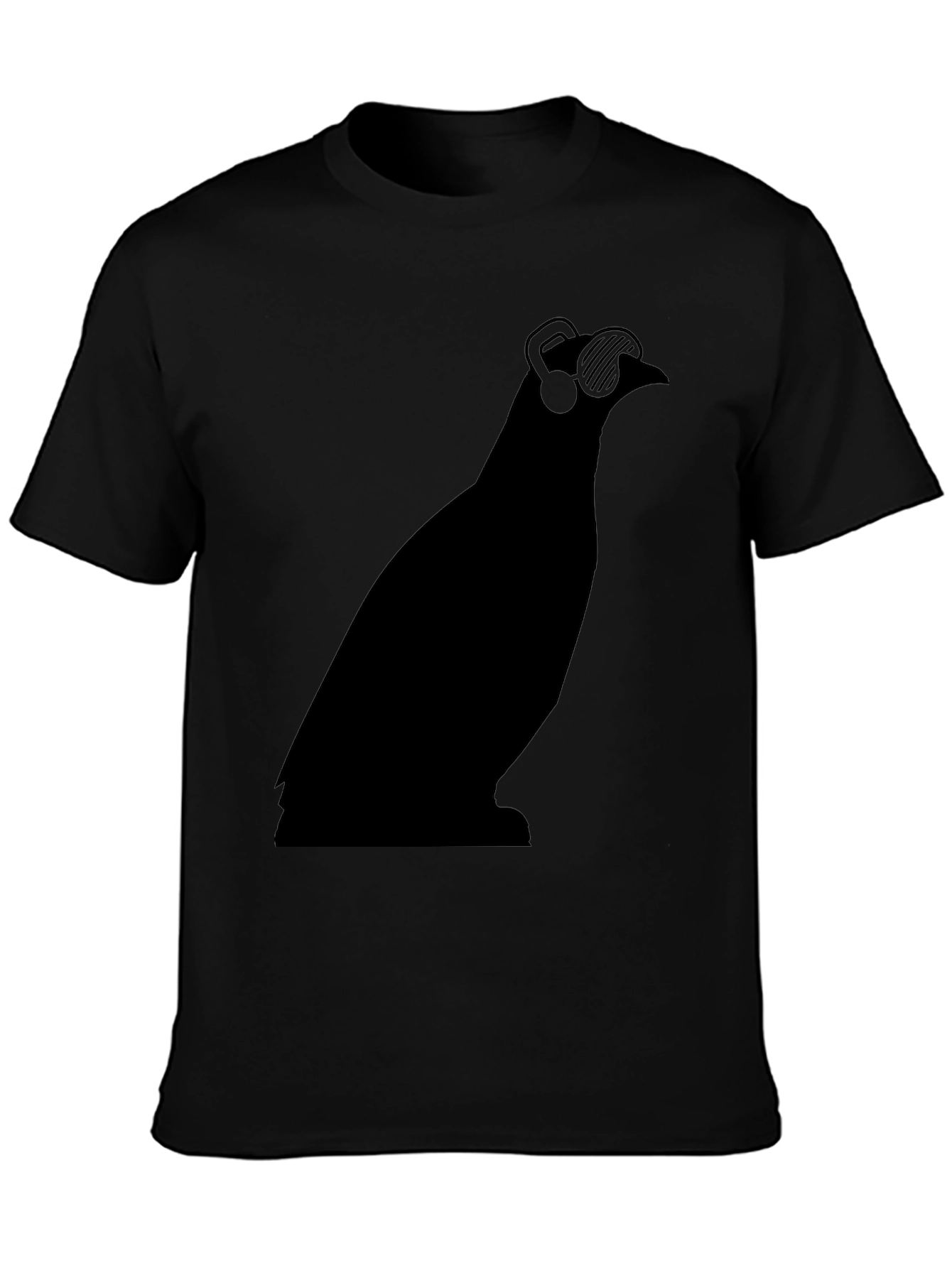 Cool Bird Tee - Music Lovers Black Graphic T-Shirt