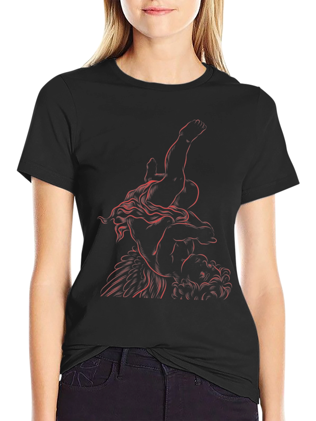 Artistic Graphic Tee - Classic Sculpture Design