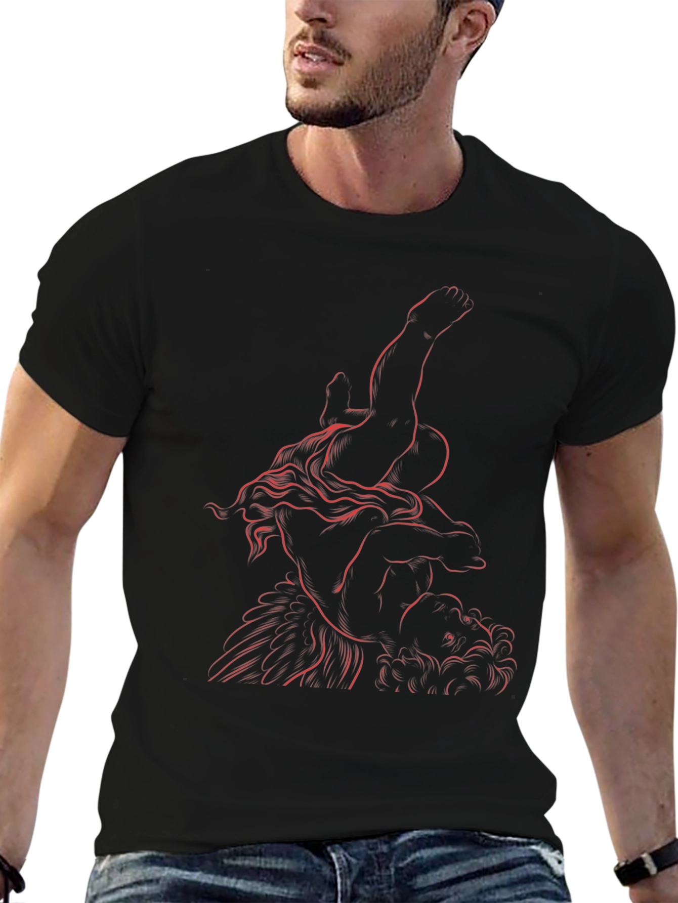 Artistic Graphic Tee - Classic Sculpture Design