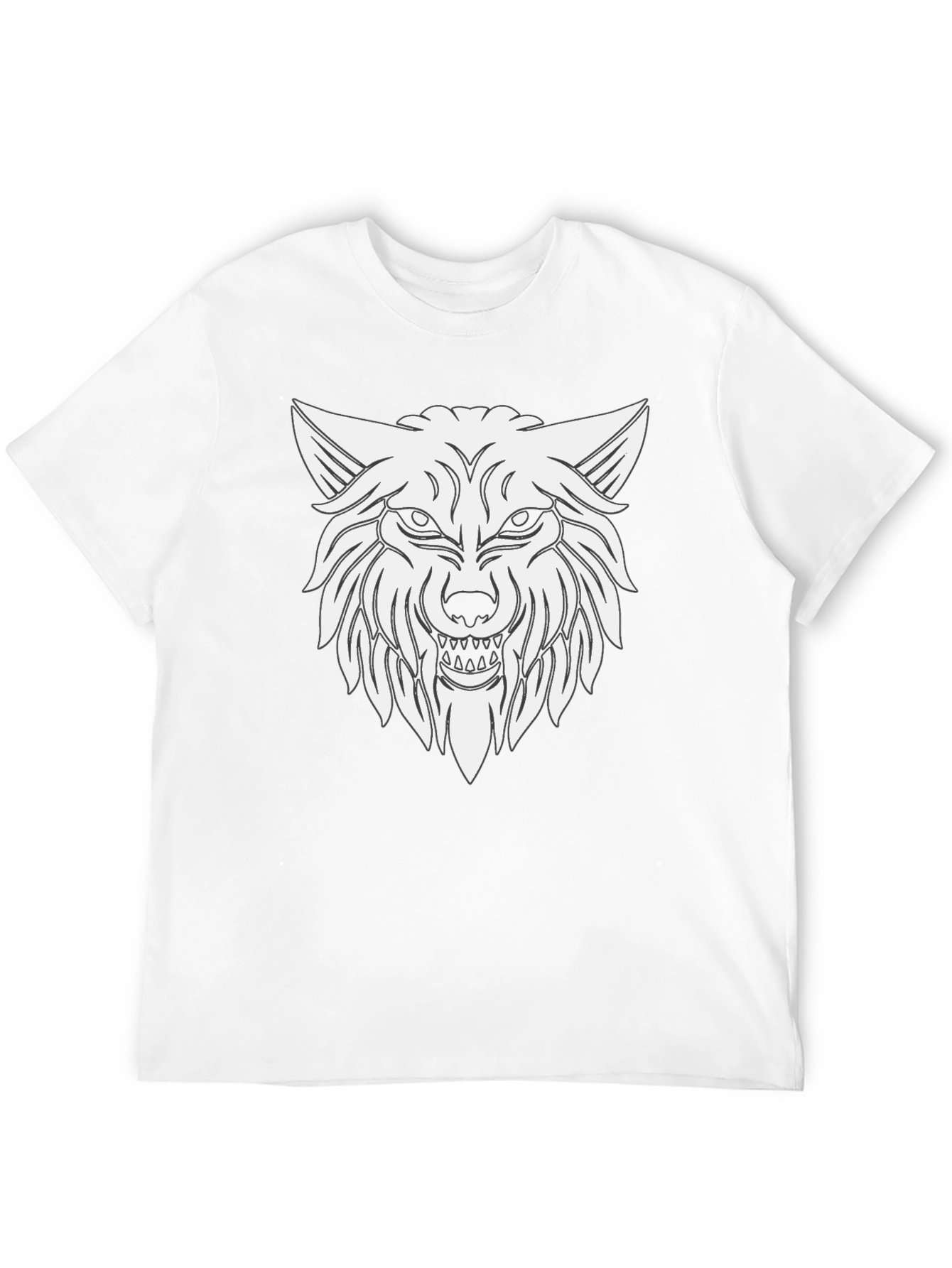 Wolf Graphic T-Shirt - Black Cotton Tee