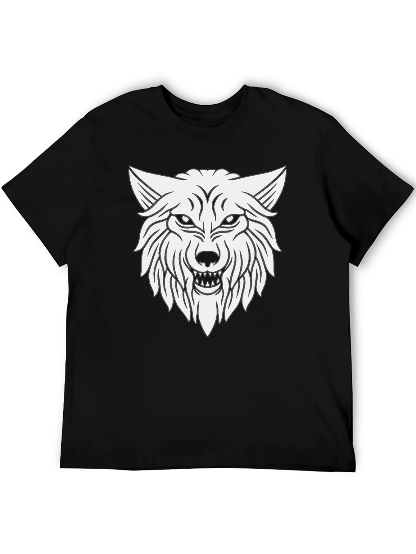 Wolf Graphic T-Shirt - Black Cotton Tee