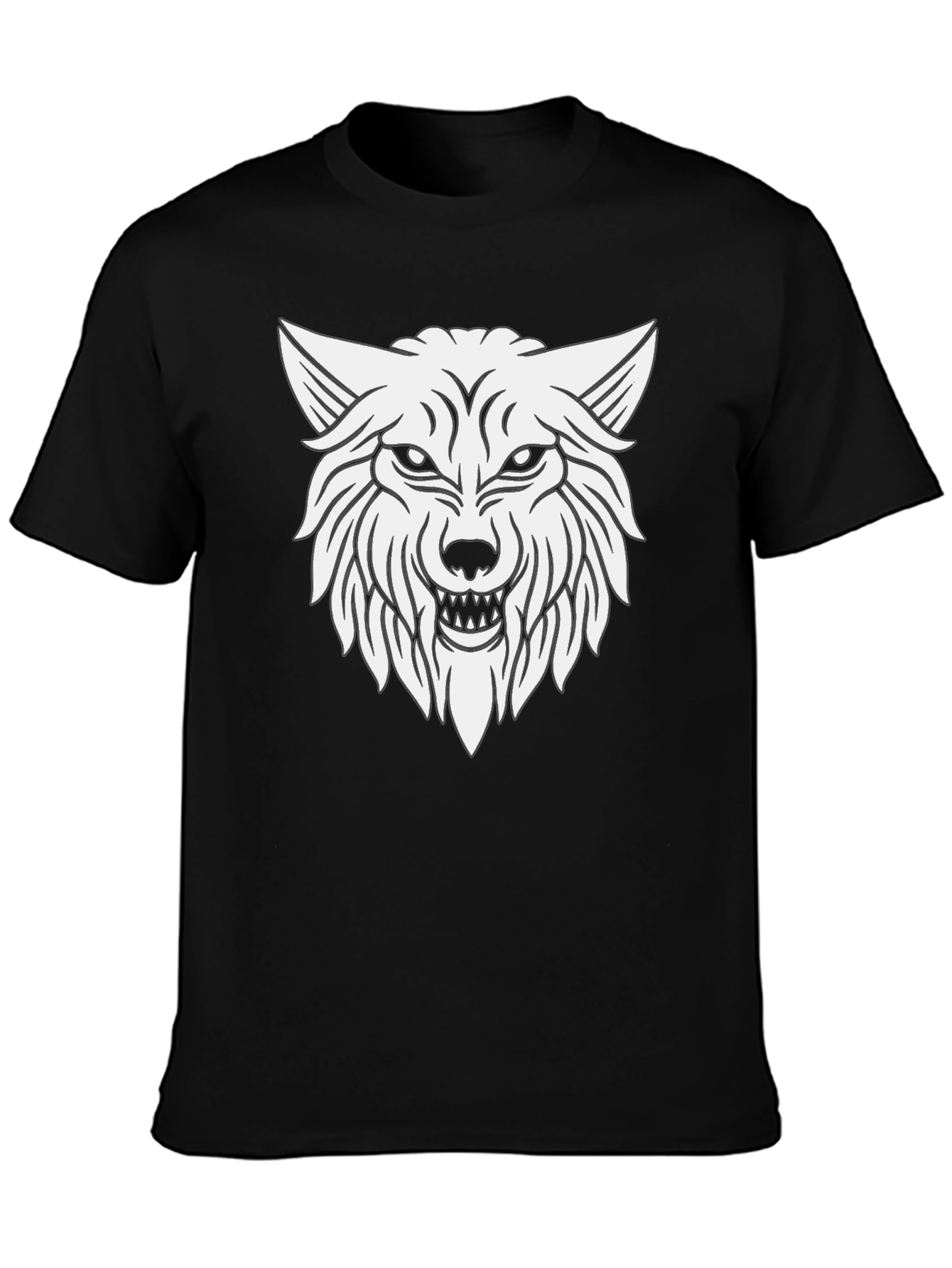Wolf Graphic T-Shirt - Black Cotton Tee