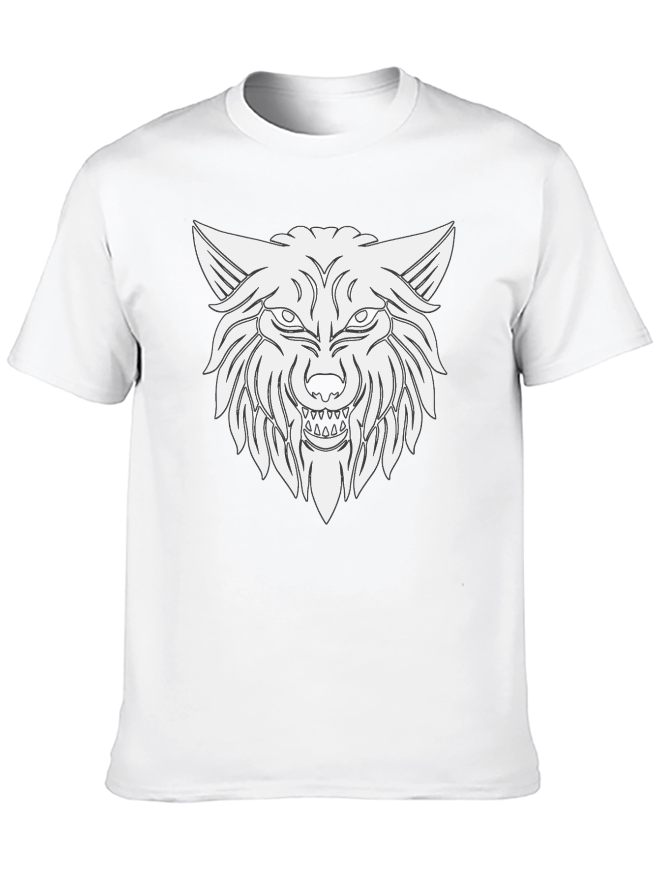 Wolf Graphic T-Shirt - Black Cotton Tee