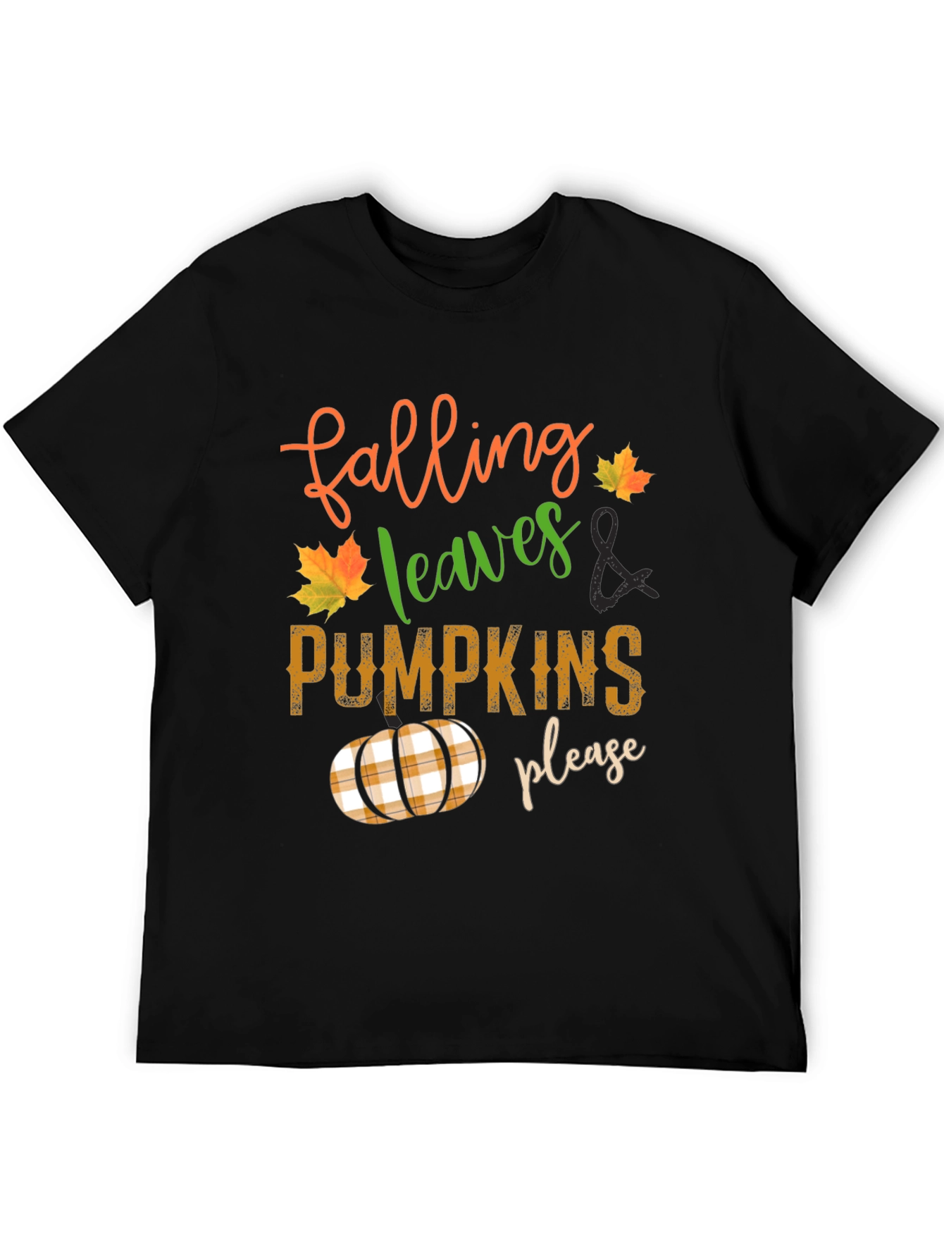 Falling Leaves and Pumpkins Please T-Shirt