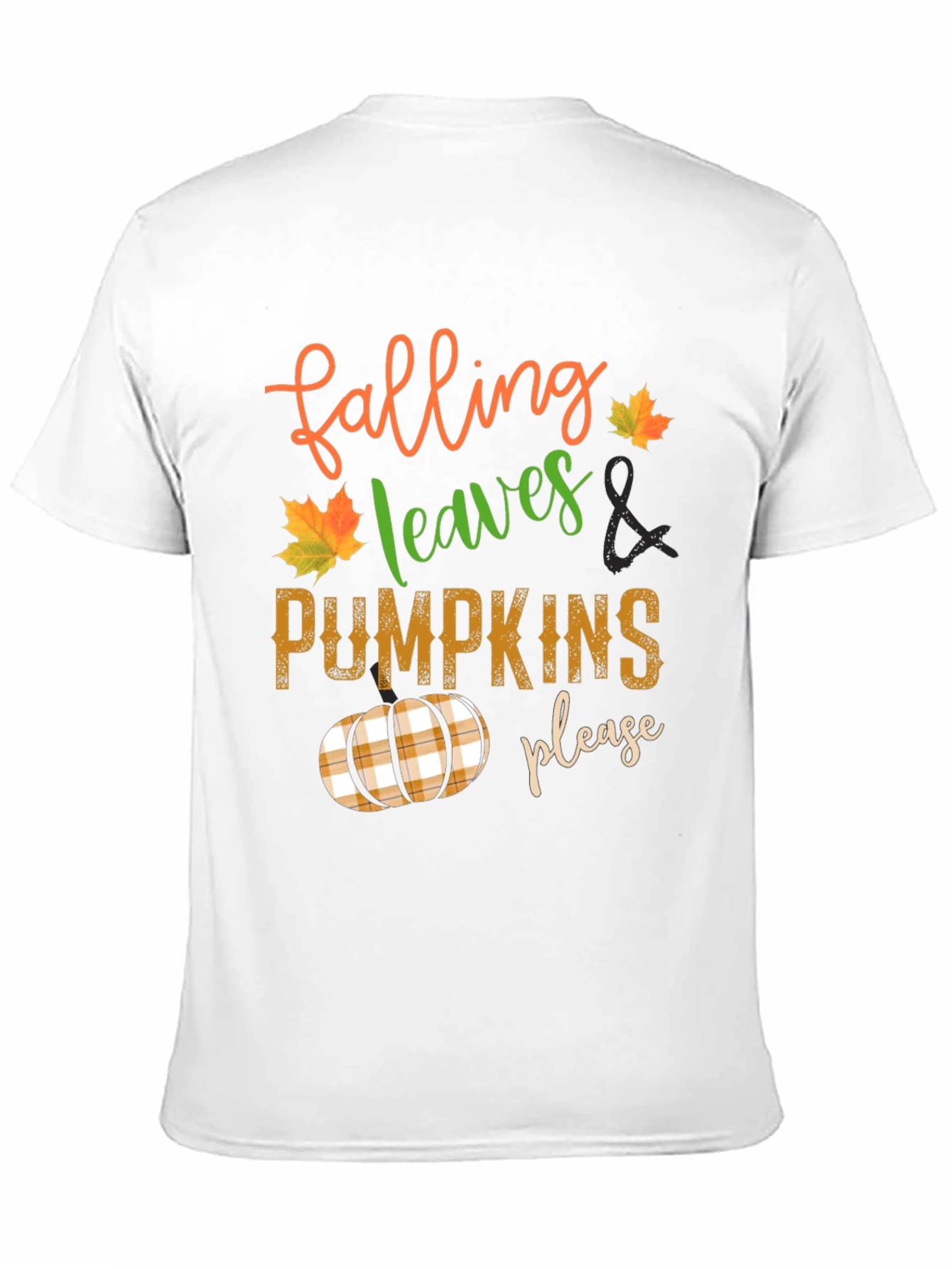Falling Leaves and Pumpkins Please T-Shirt
