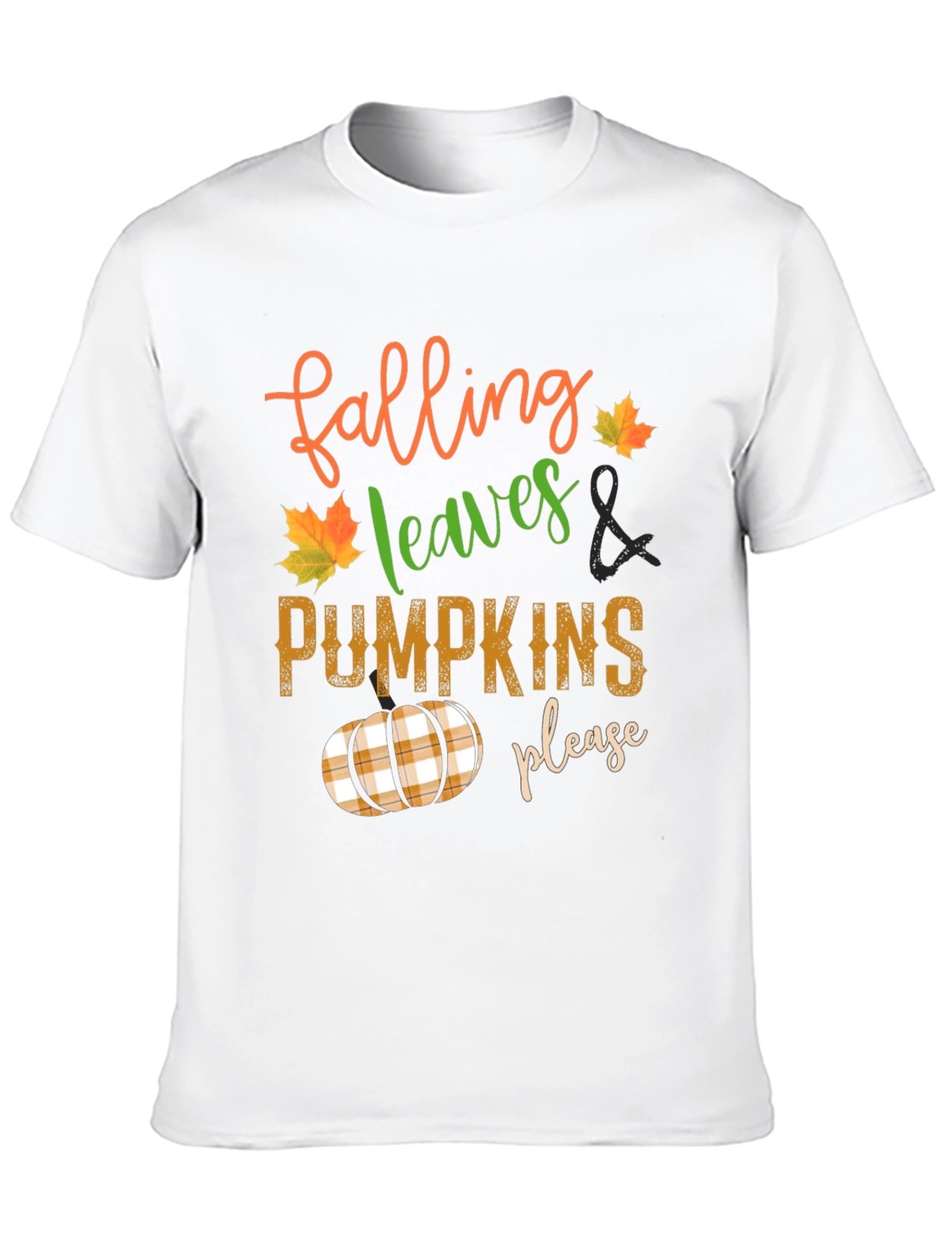 Falling Leaves and Pumpkins Please T-Shirt