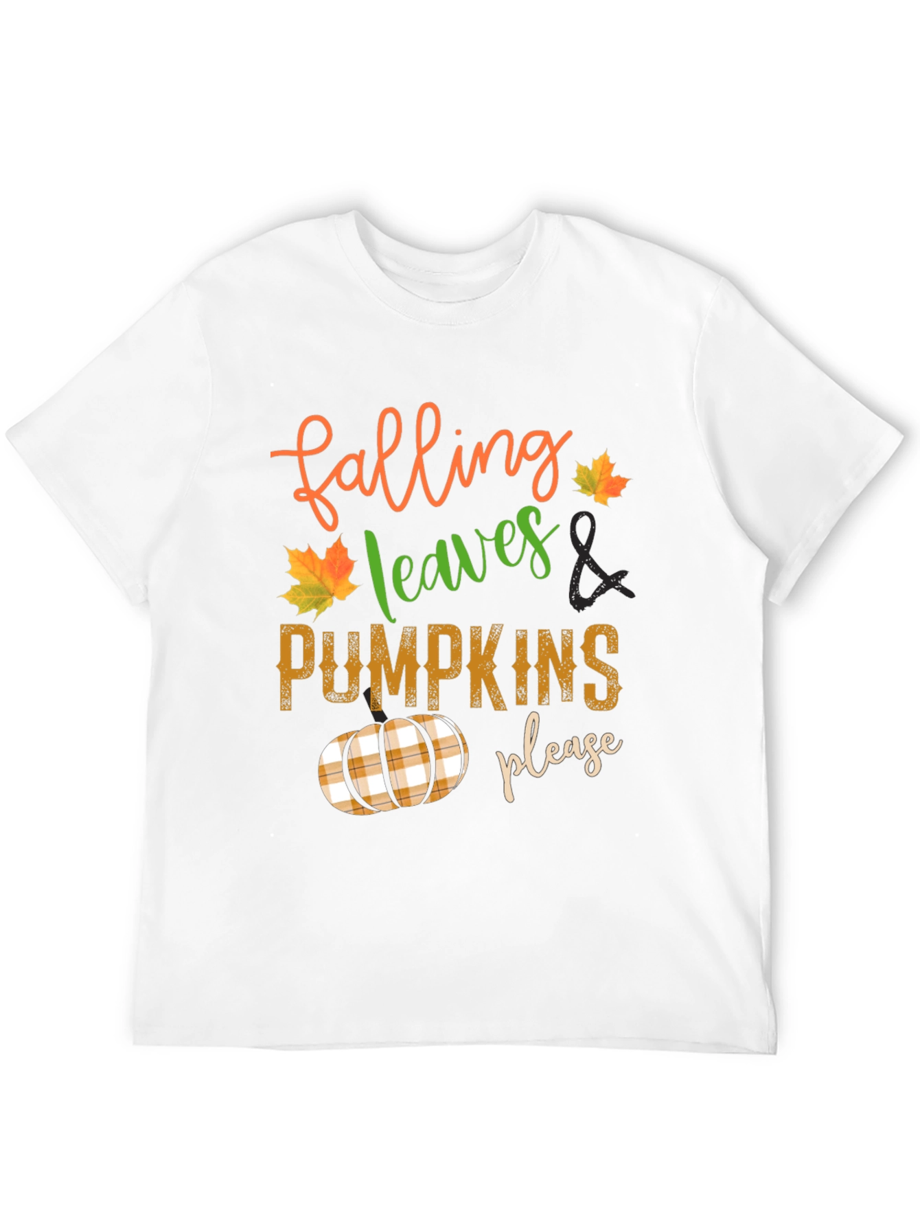 Falling Leaves and Pumpkins Please T-Shirt