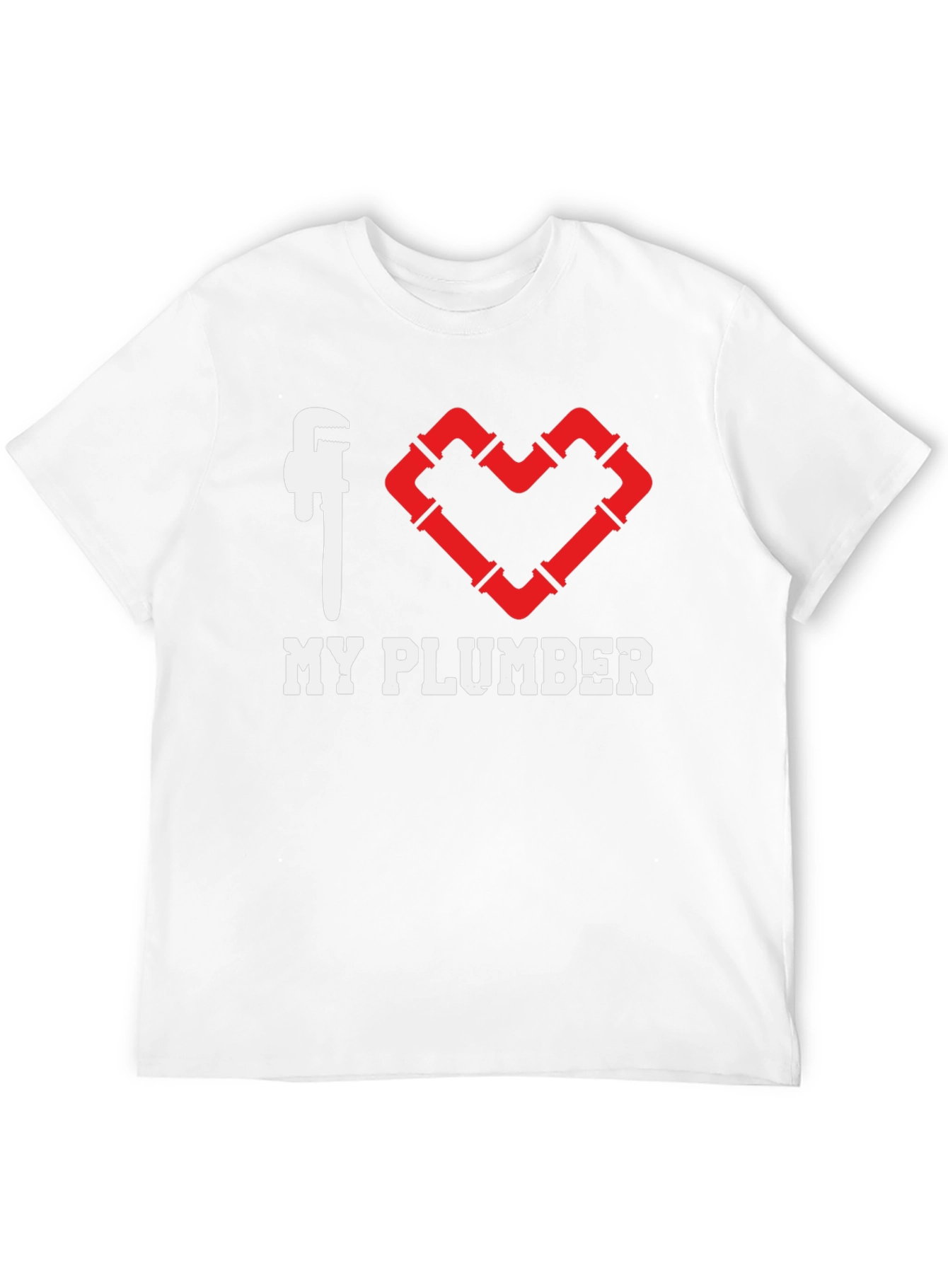 I Heart My Plumber Black T-Shirt