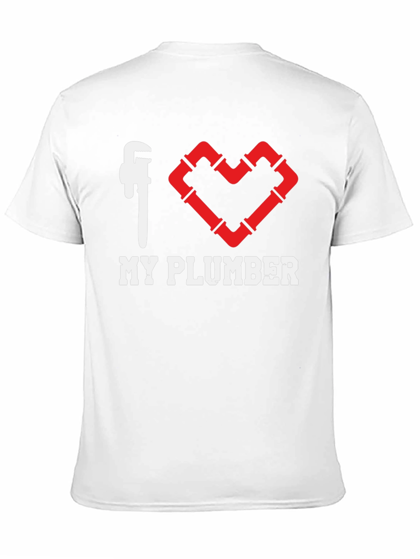 I Heart My Plumber Black T-Shirt
