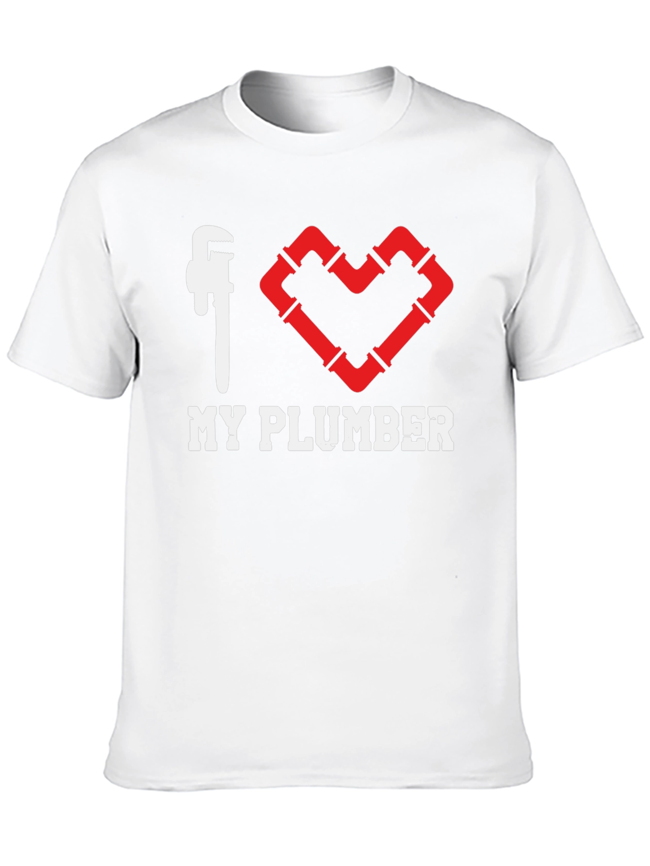 I Heart My Plumber Black T-Shirt
