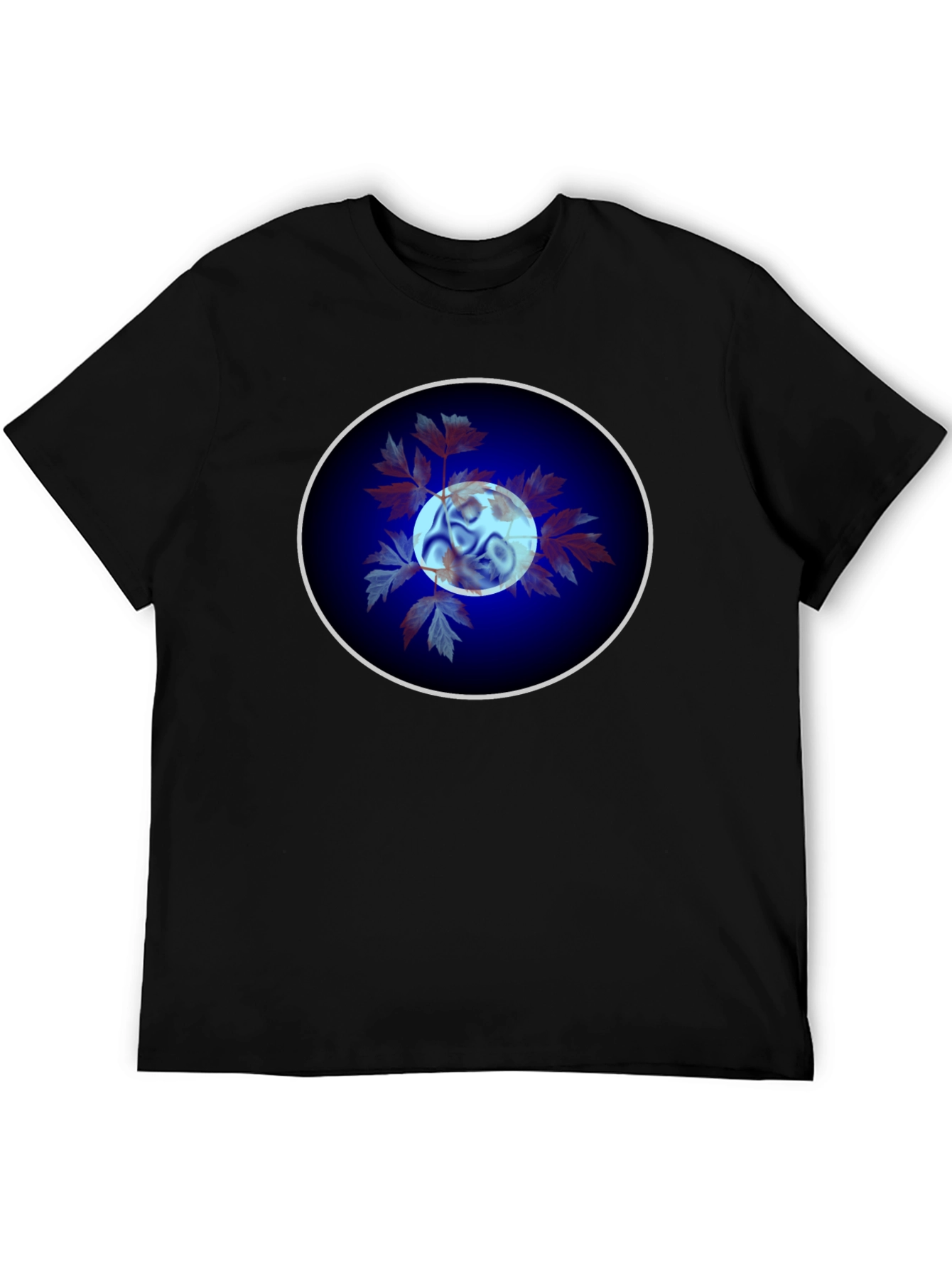 Abstract Circle Graphic Tee - Black