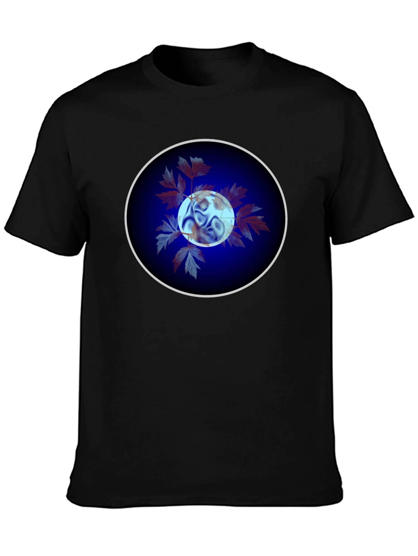 Abstract Circle Graphic Tee - Black