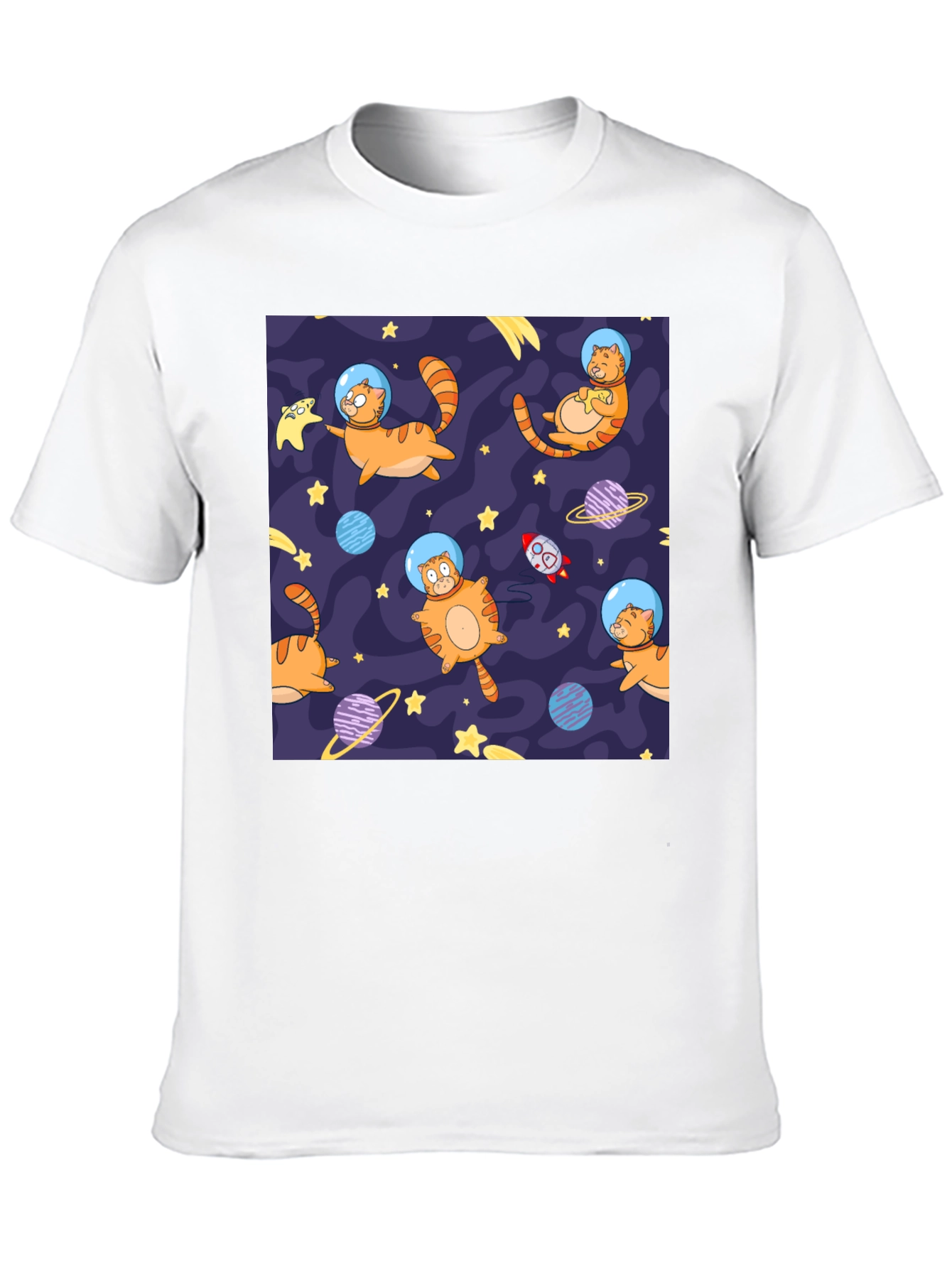 Space Cat T-Shirt - Galaxy Feline Fun