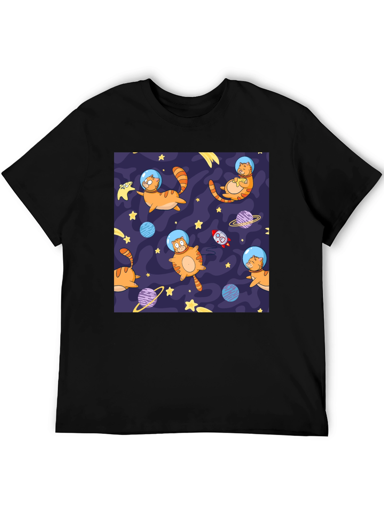 Space Cat T-Shirt - Galaxy Feline Fun