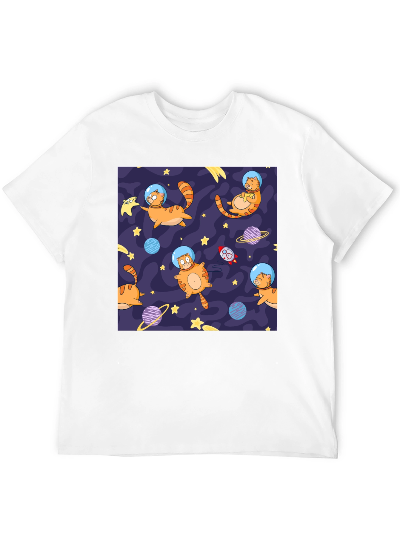 Space Cat T-Shirt - Galaxy Feline Fun