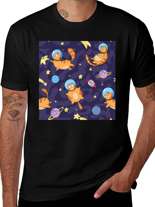 Space Cat T-Shirt - Galaxy Feline Fun