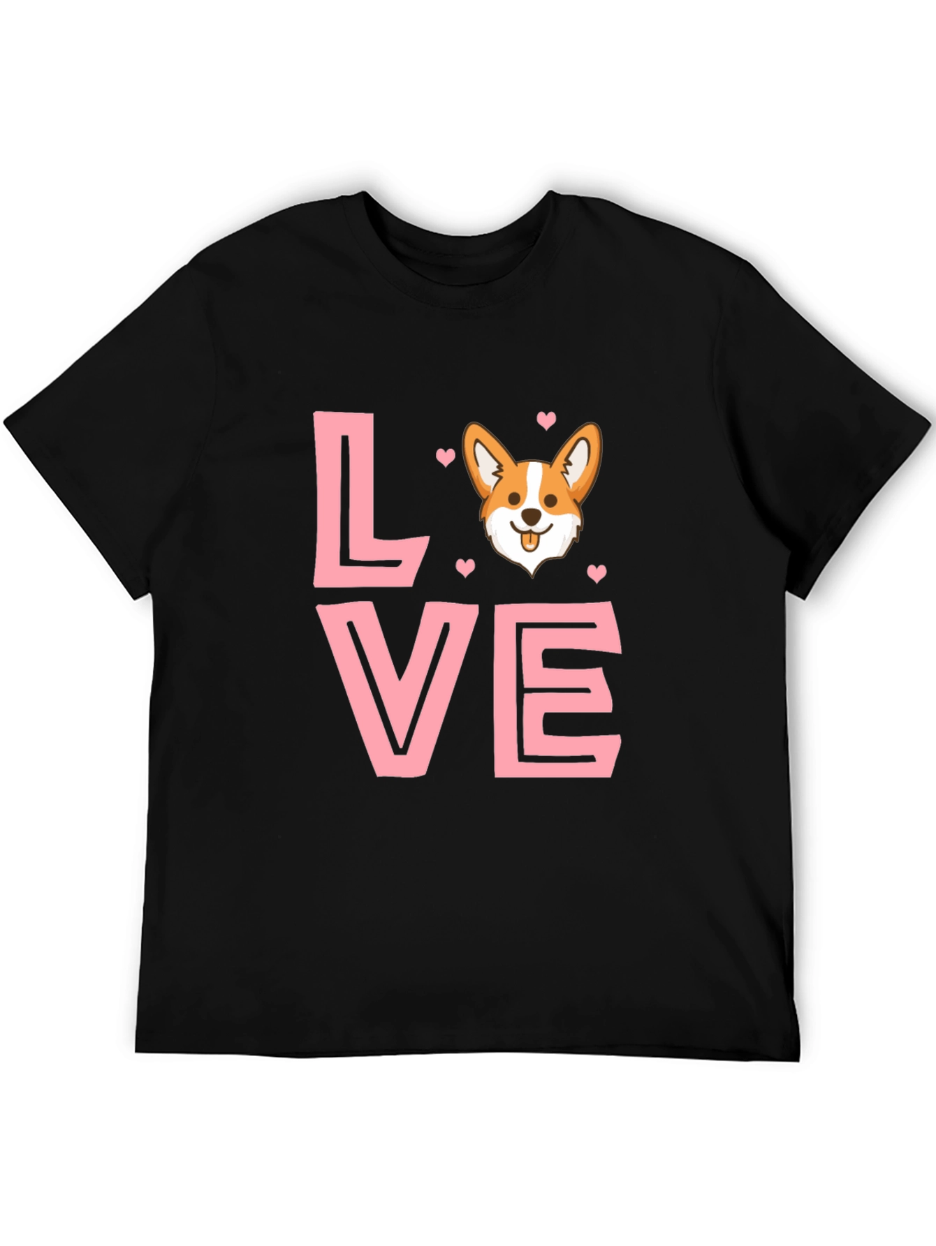 Corgi Love Graphic Tee - Black