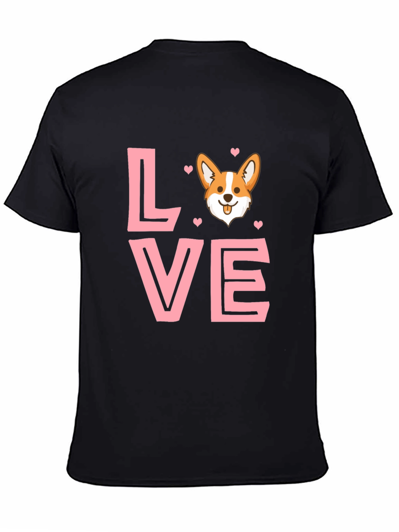 Corgi Love Graphic Tee - Black