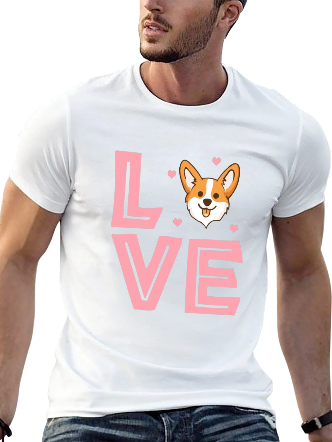 Corgi Love Graphic Tee - Black