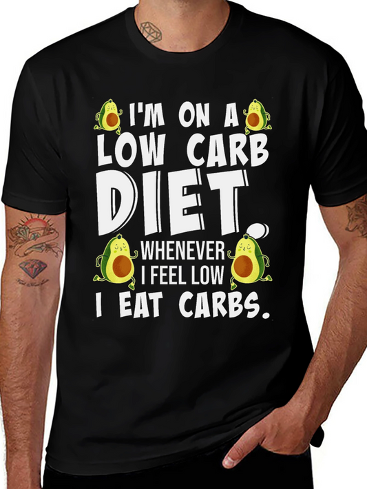 Low Carb Diet T-Shirt - Avocado Design