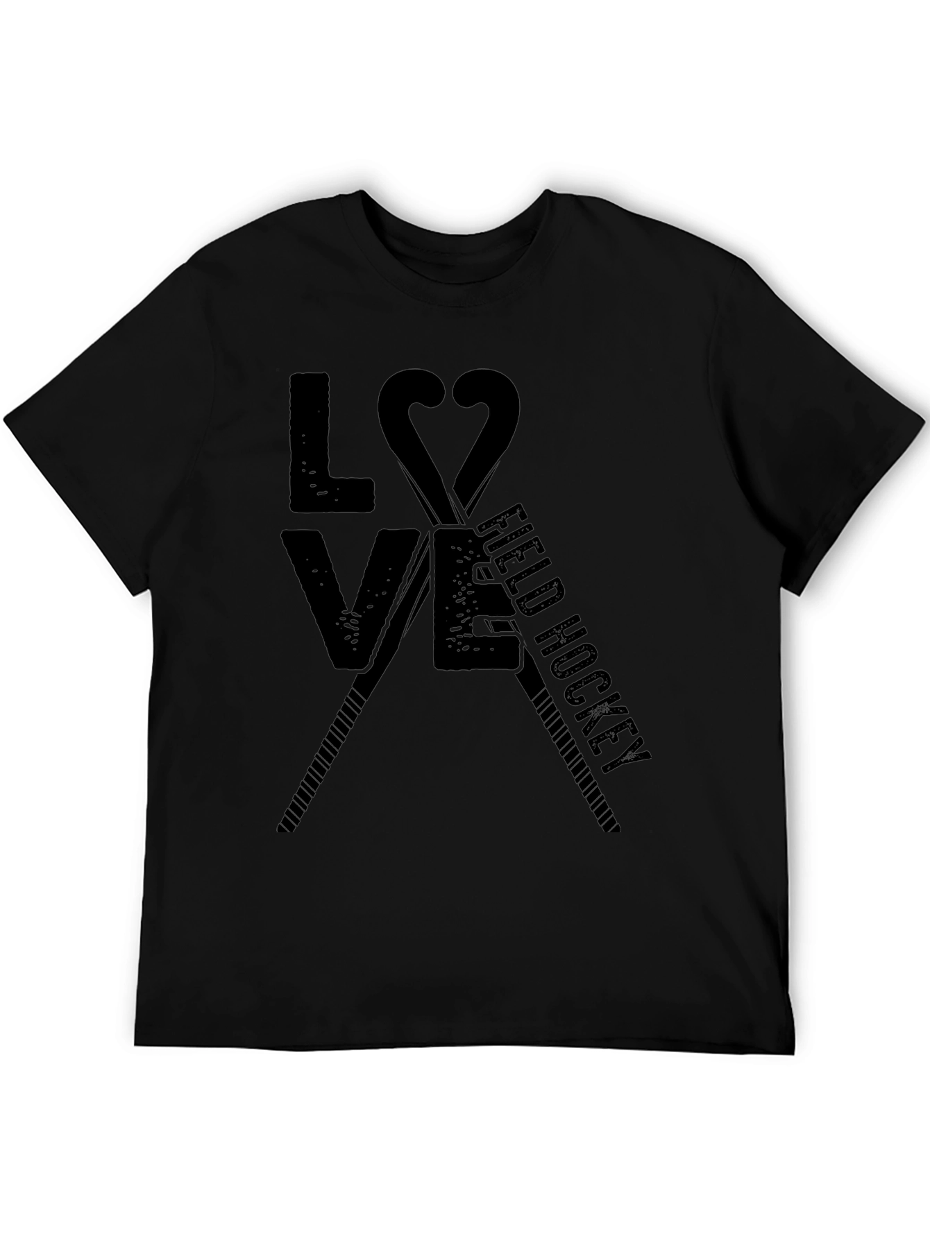 Love Field Hockey T-Shirt - Black Graphic Tee