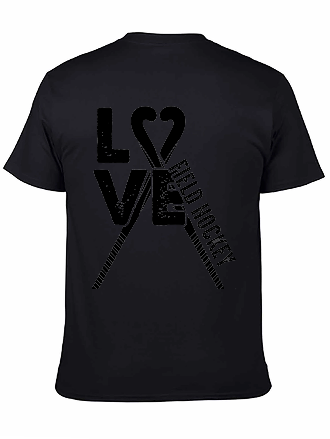 Love Field Hockey T-Shirt - Black Graphic Tee
