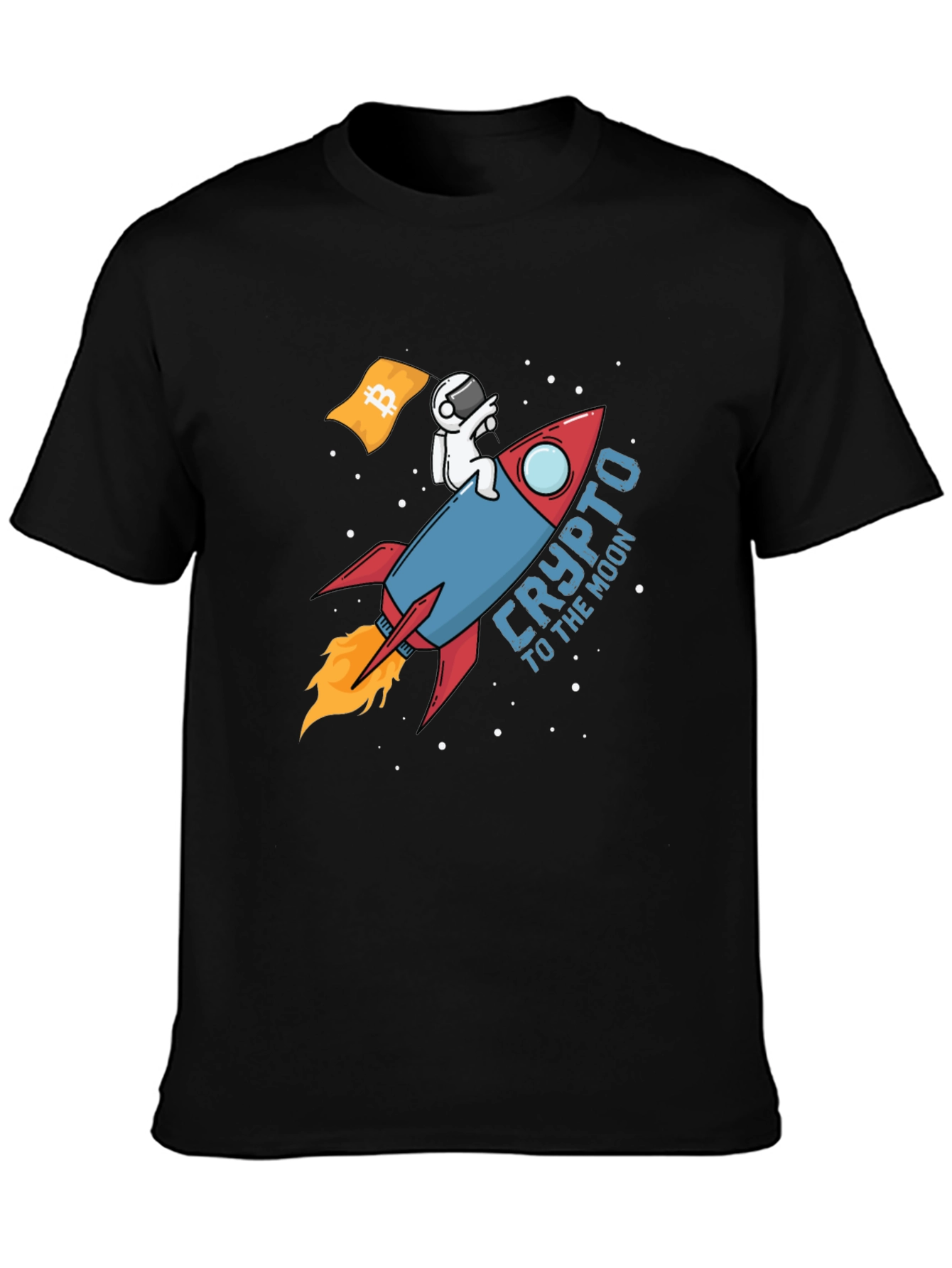 Crypto To The Moon Black T-Shirt