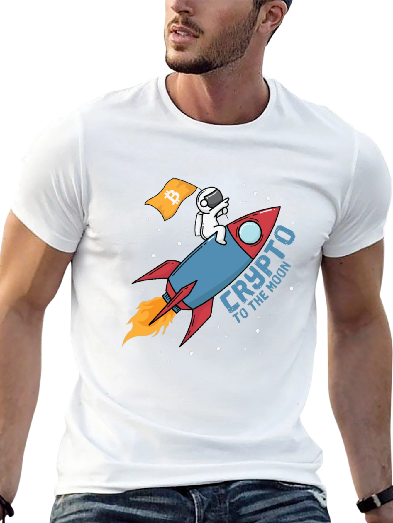 Crypto To The Moon Black T-Shirt