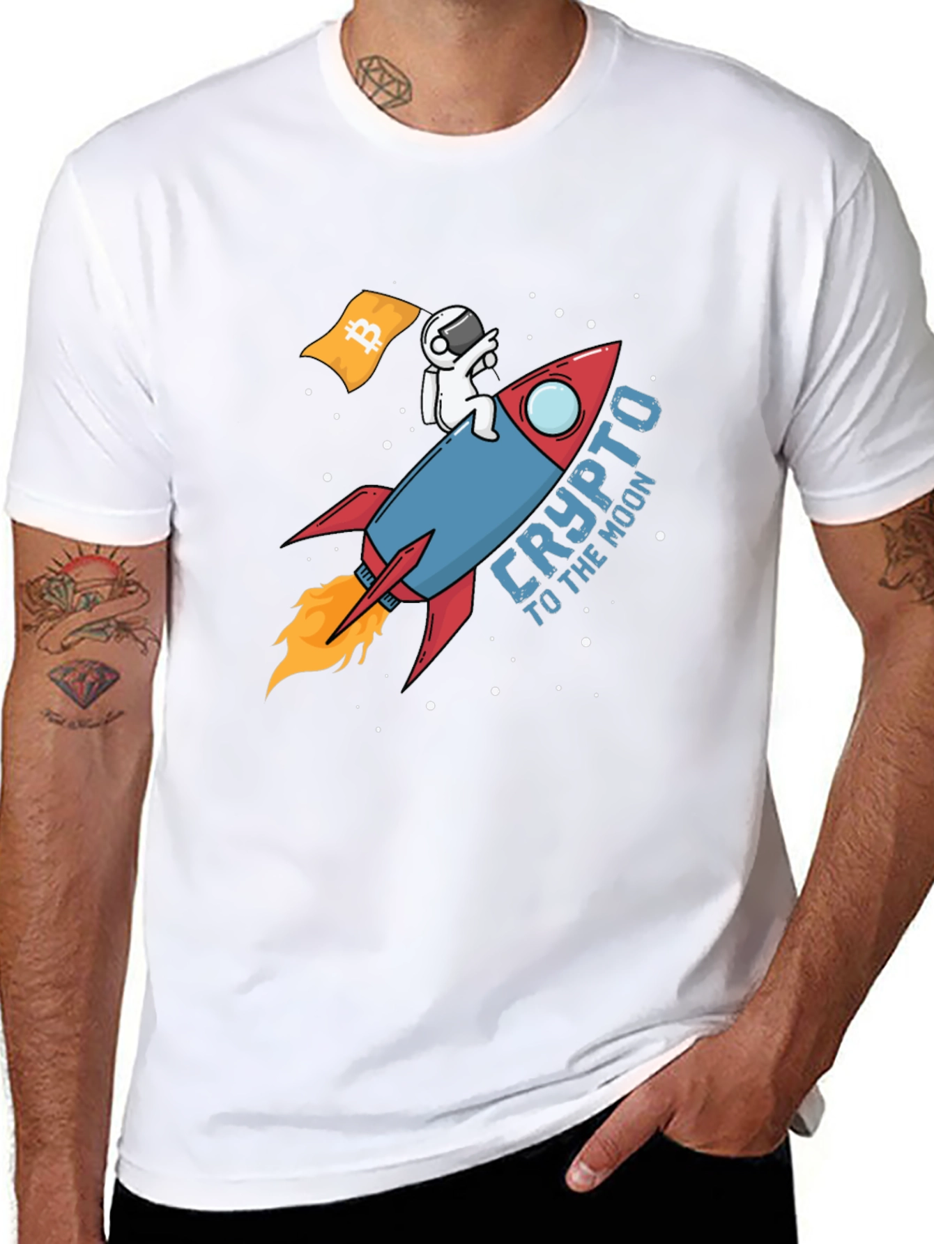Crypto To The Moon Black T-Shirt