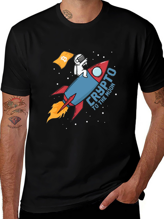 Crypto To The Moon Black T-Shirt