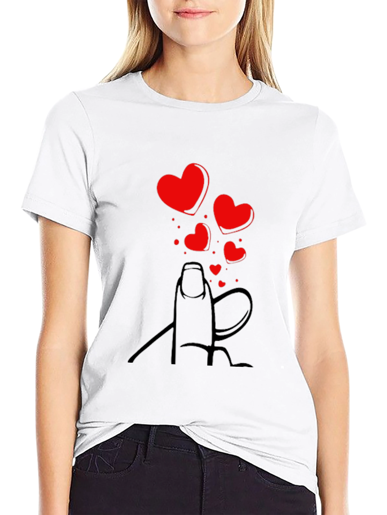 Heart Fingers T-Shirt - Valentines Day