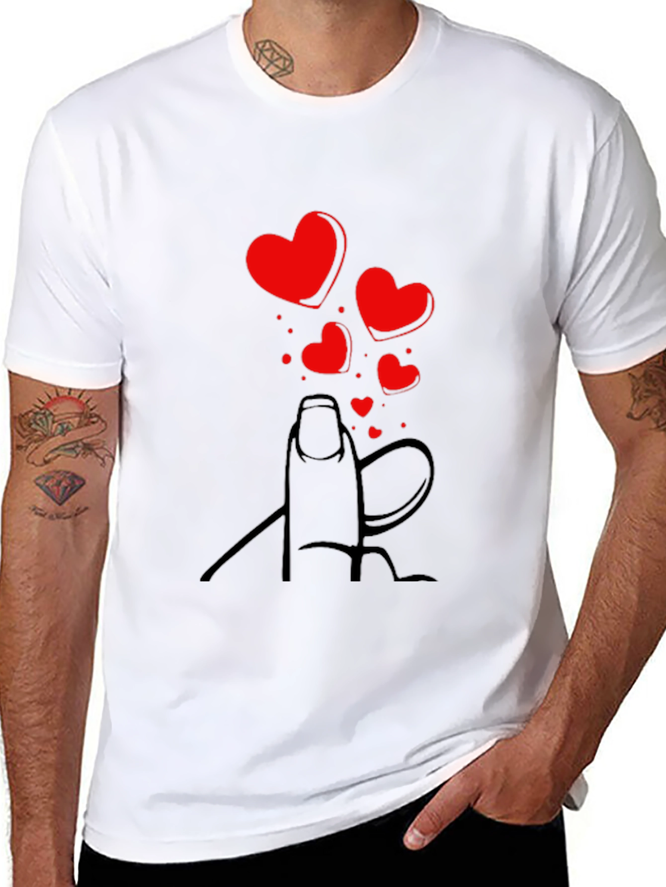 Heart Fingers T-Shirt - Valentines Day