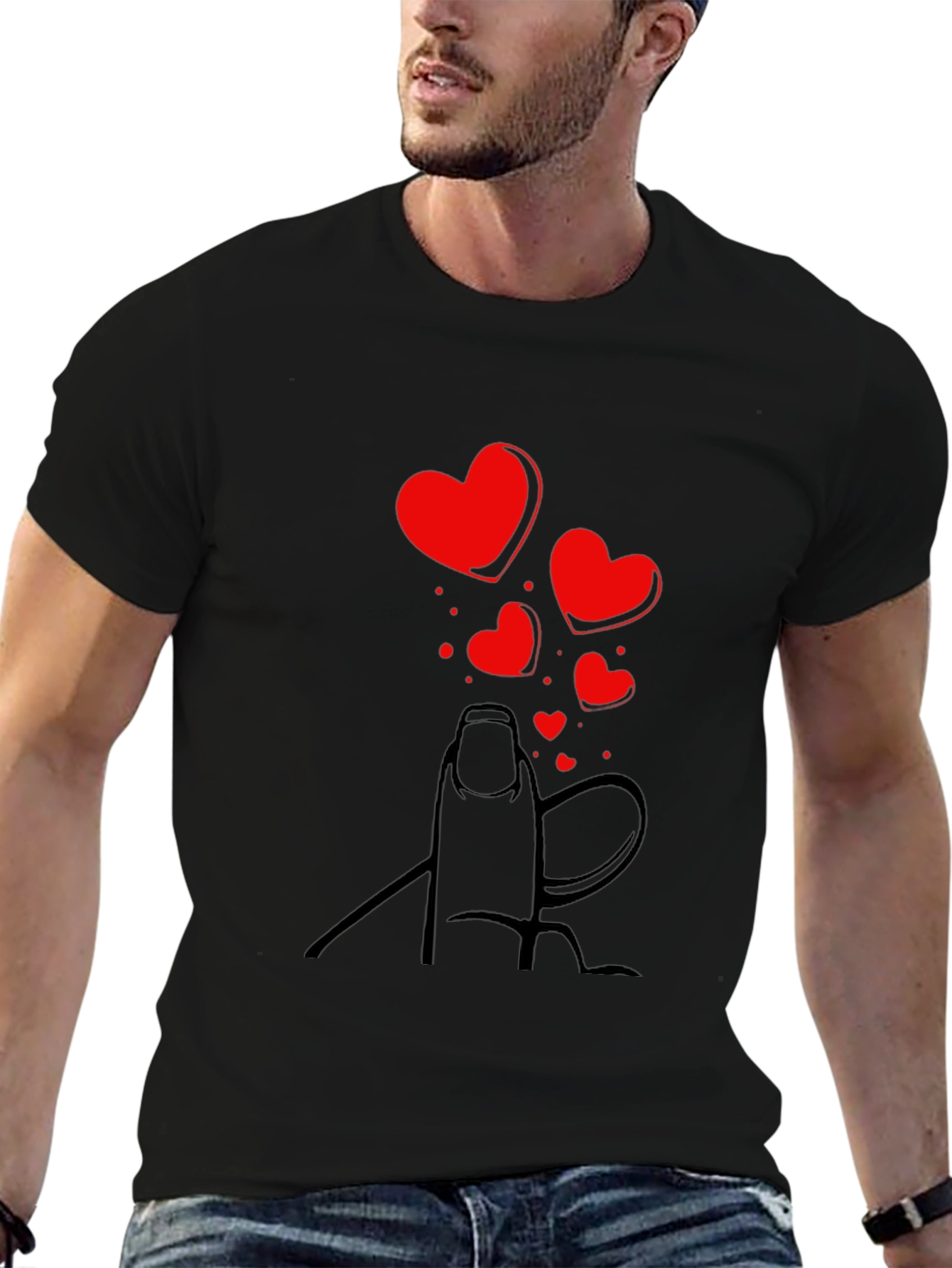 Heart Fingers T-Shirt - Valentines Day