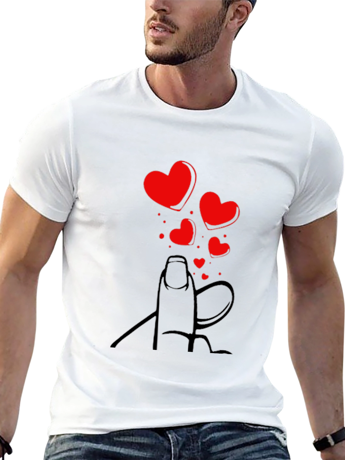 Heart Fingers T-Shirt - Valentines Day