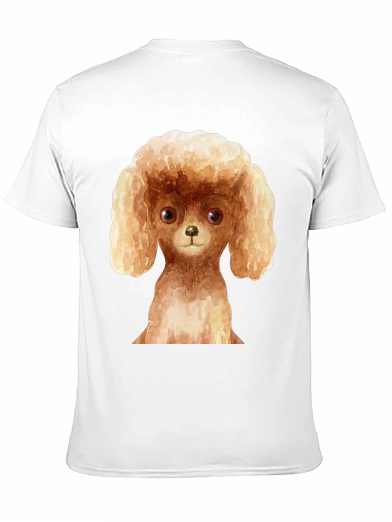 Poodle Dog Graphic Tee - Black Cotton Casual T-Shirt