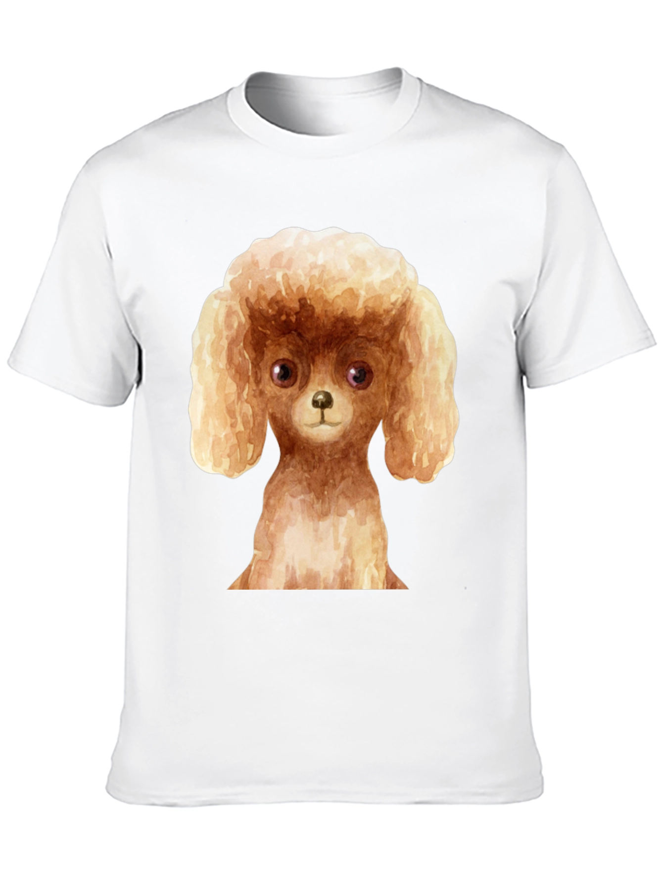 Poodle Dog Graphic Tee - Black Cotton Casual T-Shirt
