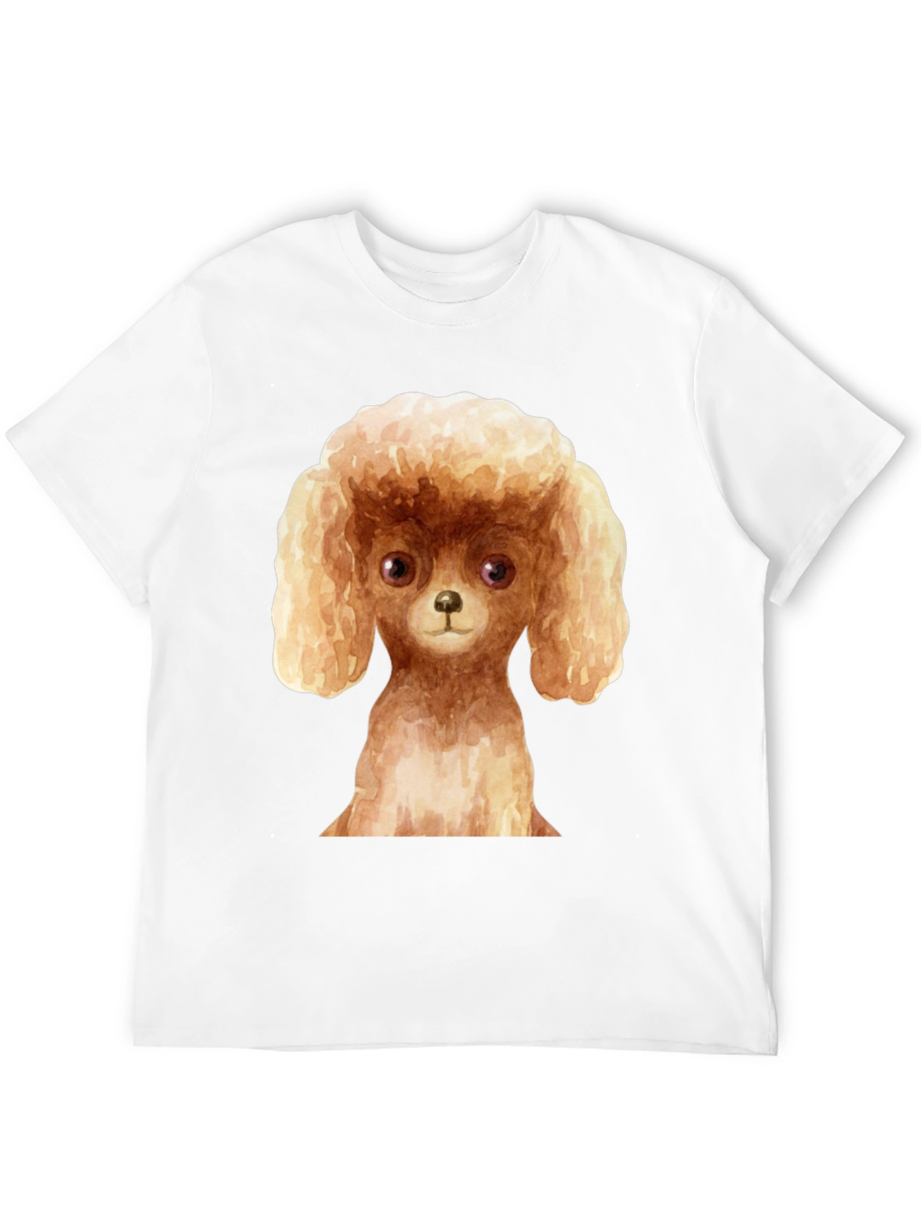 Poodle Dog Graphic Tee - Black Cotton Casual T-Shirt