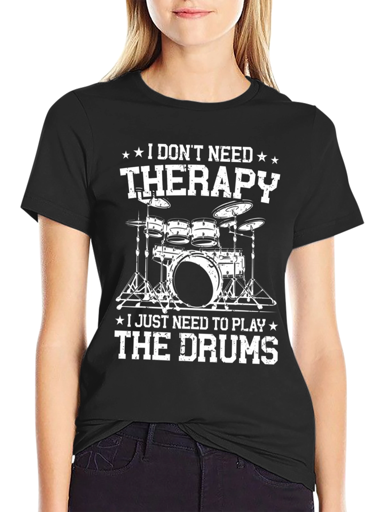 Drummer Therapy T-Shirt: Play the Drums!