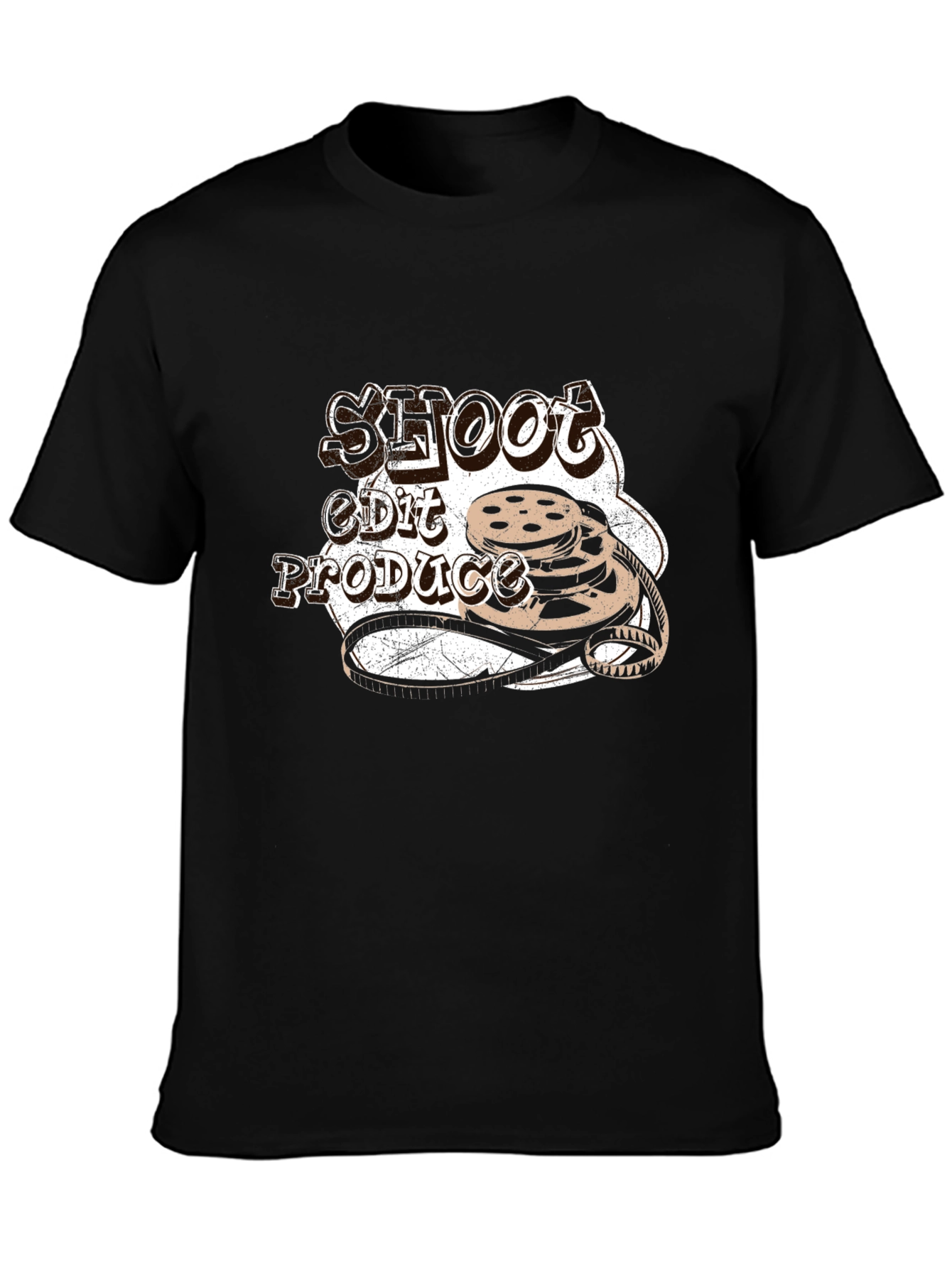 Shoot Edit Produce Black Graphic Tee