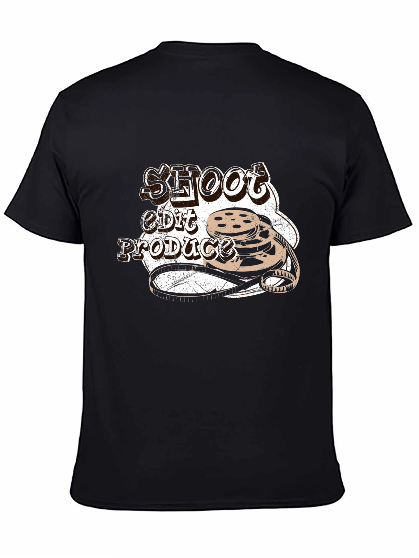 Shoot Edit Produce Black Graphic Tee